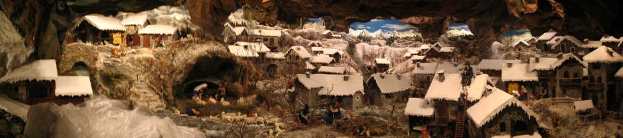 Presepe sotto la neve